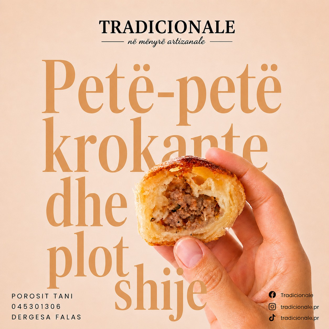 Traditional Albanian pite and mantia
